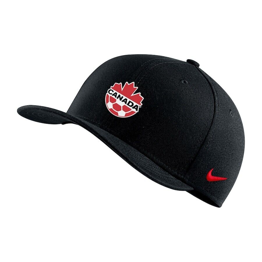 Unisex Nike Black Canada Soccer Classic99 Swoosh Performance Flex Fit OSFA Hat