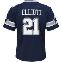 Load image into Gallery viewer, Ezekiel Elliott Dallas Cowboys Youth Game Jersey - Navy Blue
