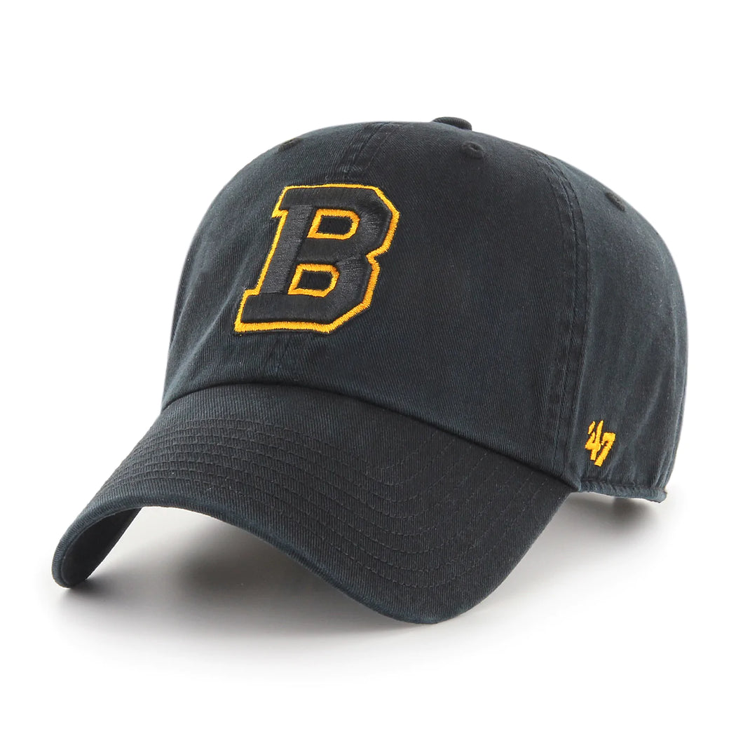 Boston Bruins '47 Brand Black Vintage Clean Up Cap